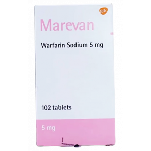 MAREVAN 5 MG ( WARFARIN SODIUM ) 102 TABLETS